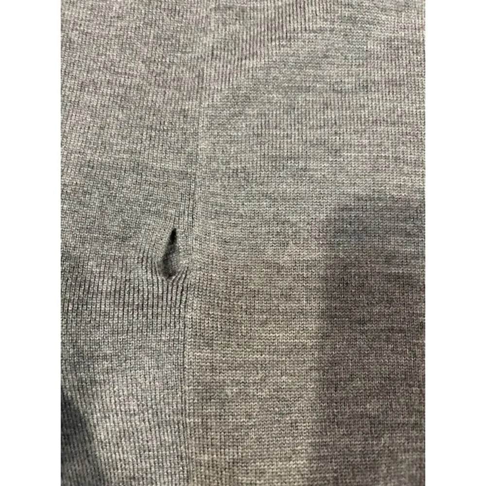 TALBOTS Heather Gray 100% Merino Wool Longline Sweater Duster Small Petite SP